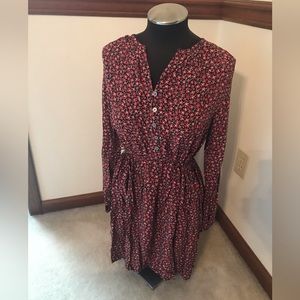 Loft Ann Taylor Women's Rayon Floral Side Tie Swing Dress.  Size XS.  Like new